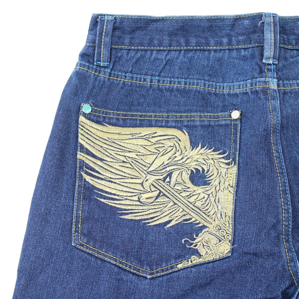 Vintage Coogi Mens 36 X 30 Golden Eagle Wings Embroidered Denim Jeans Streetwear - Picture 6 of 16
